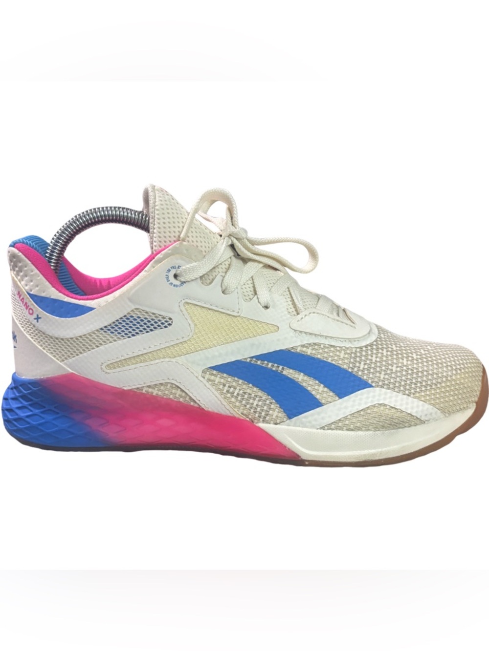 Reebok Women's Nano X Training Shoes in White/Proud Pink/Horizon Size 9